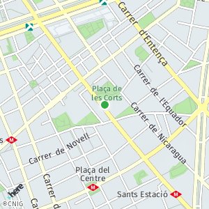 OpenStreetMap - Parc de Les Corts, Barcelona